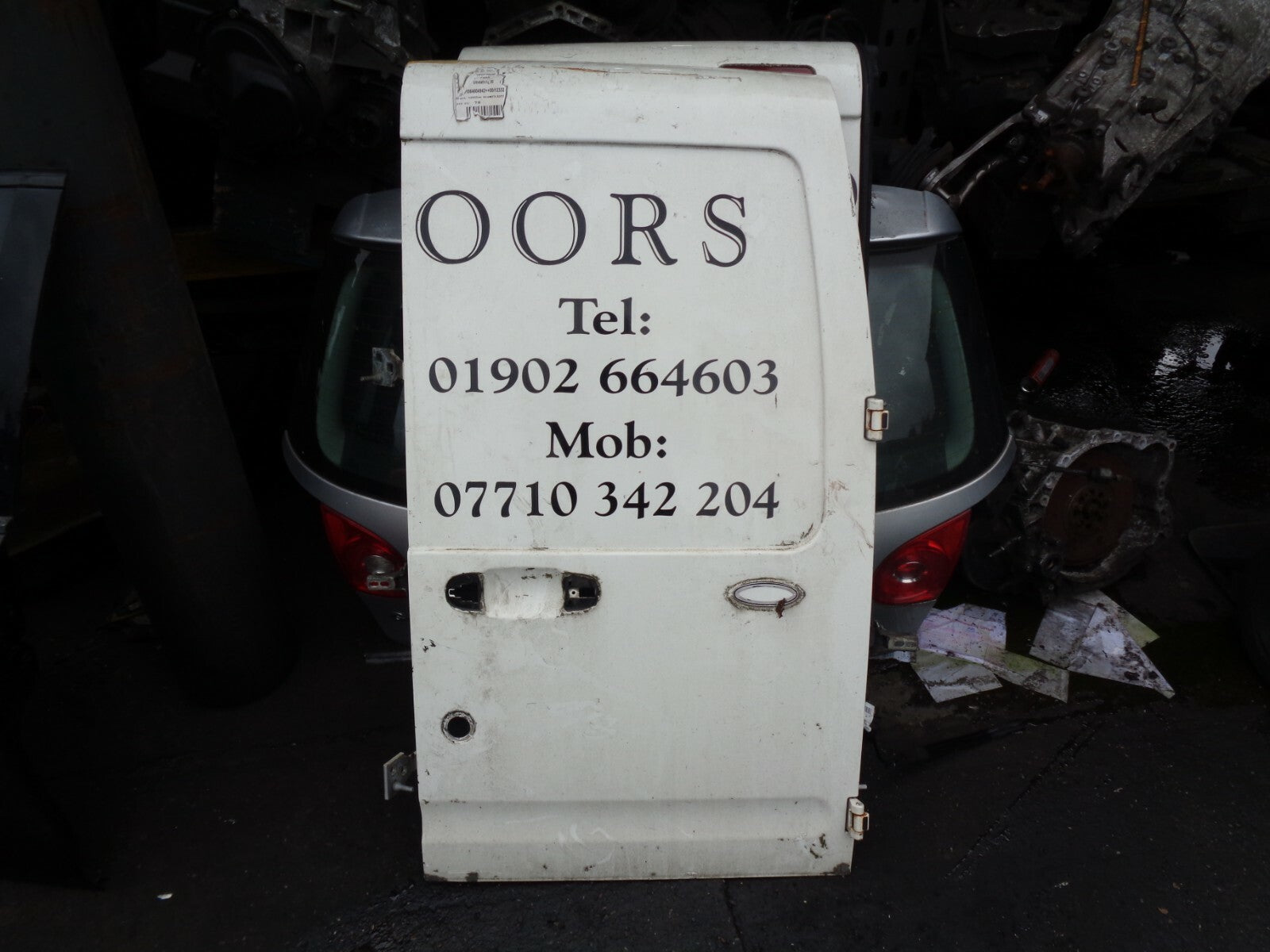 FORD TRANSIT CONNECT VAN MK1 2005 OSR DRIVER SIDE REAR BACK LOADING DOOR WHITE