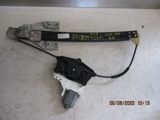 AUDI A4 2011 B8 NSR PASSENGER SIDE REAR WINDOW MOTOR REGULATOR