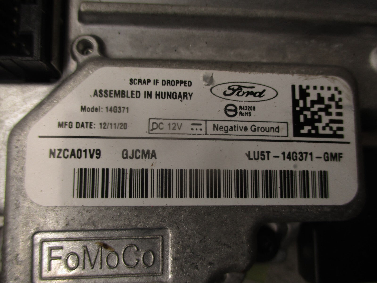 2021 FORD FIESTA MK8 SAT NAV CONTROL MODULE LU5T14G371