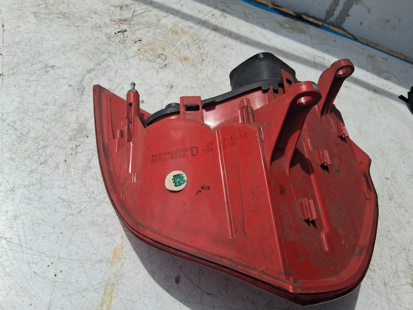 2012 PEUGEOT 3008 OSR DRIVER SIDE REAR OUTER TAIL LIGHT LAMP