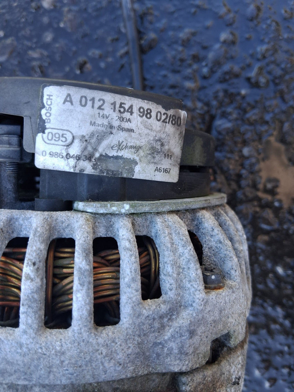 2004 MERCEDES BENZ E CLASS W211 E320 DIESEL ALTERNATOR A0121549802