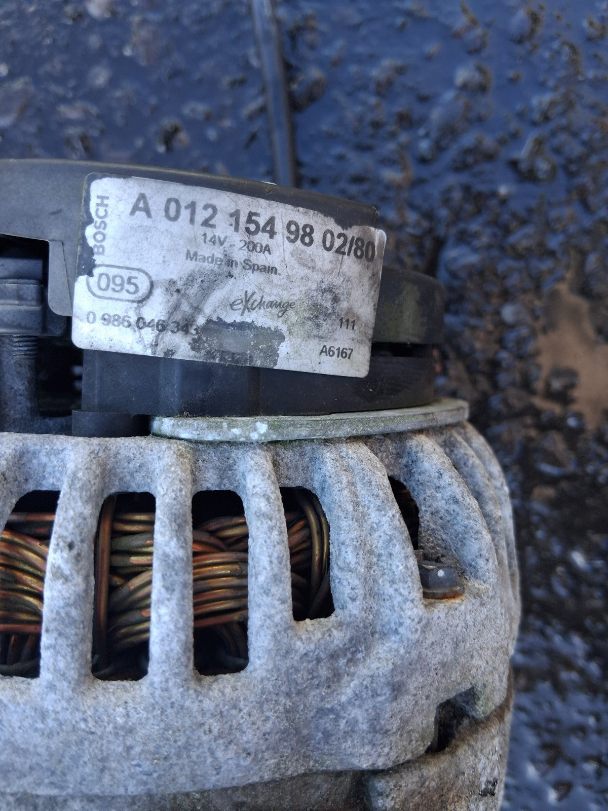 2004 MERCEDES BENZ E CLASS W211 E320 DIESEL ALTERNATOR A0121549802