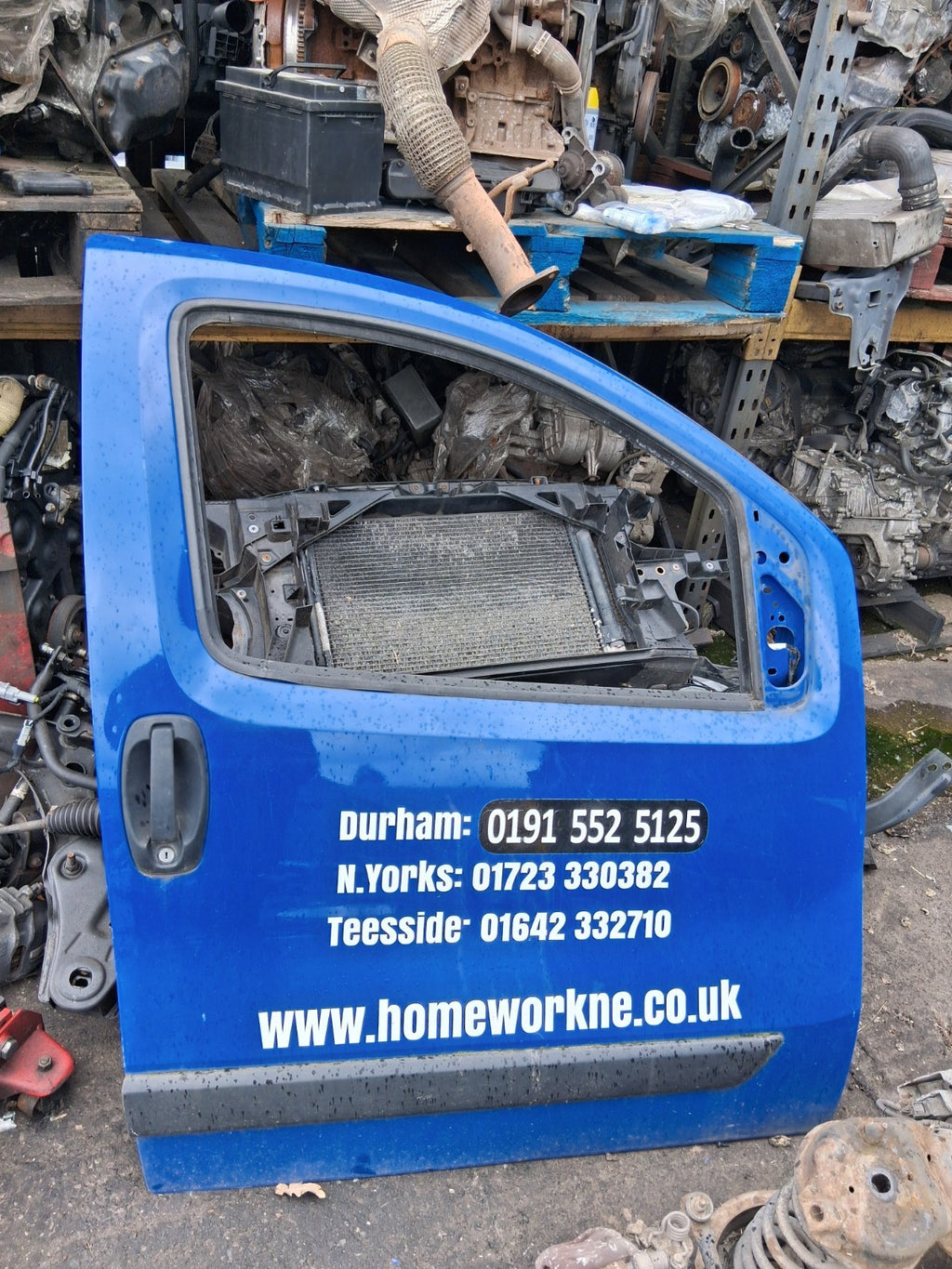 2015 PEUGEOT BIPPER OSF DRIVER SIDE FRONT BARE DOOR BLUE