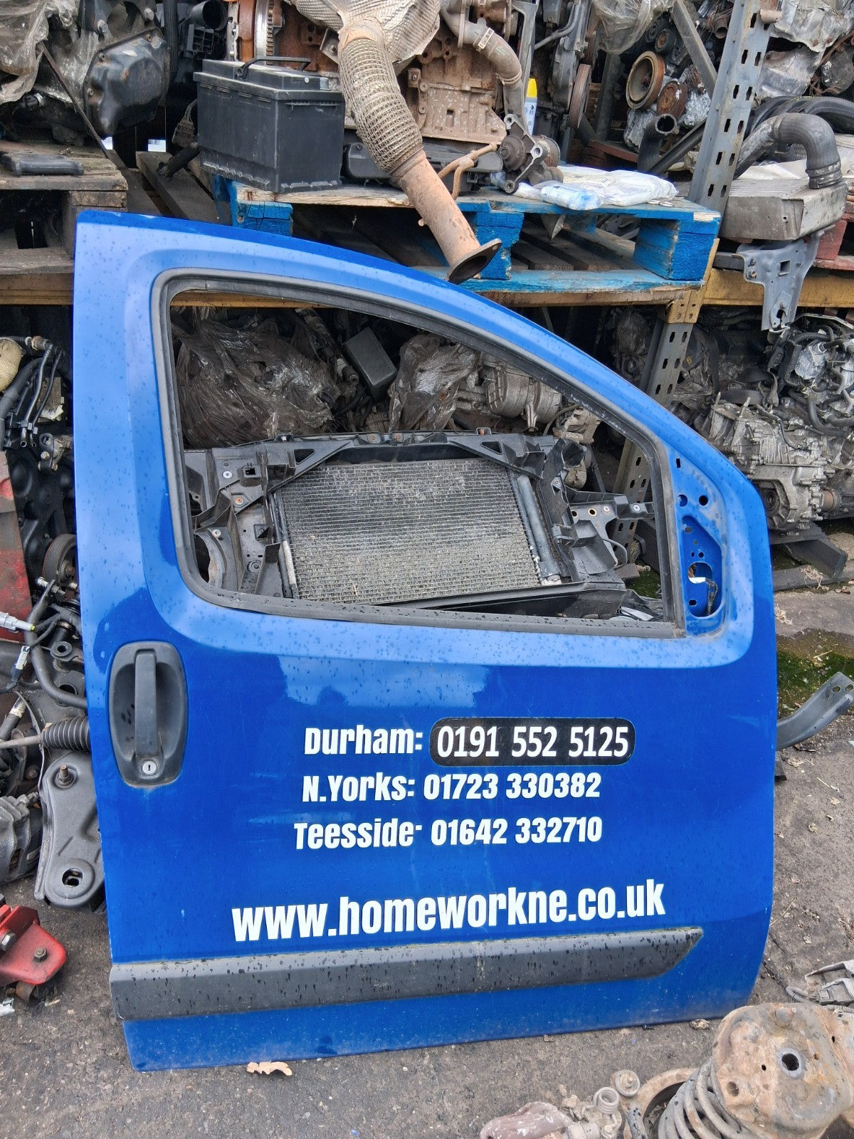 2015 PEUGEOT BIPPER OSF DRIVER SIDE FRONT BARE DOOR BLUE