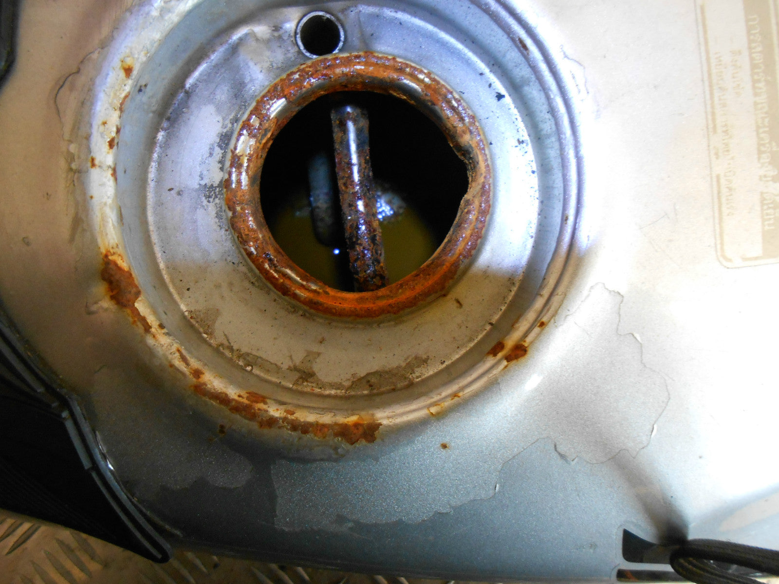 HONDA LS 125 R 2004 STEEL PETROL FUEL TANK & PETROL TAP SILVER