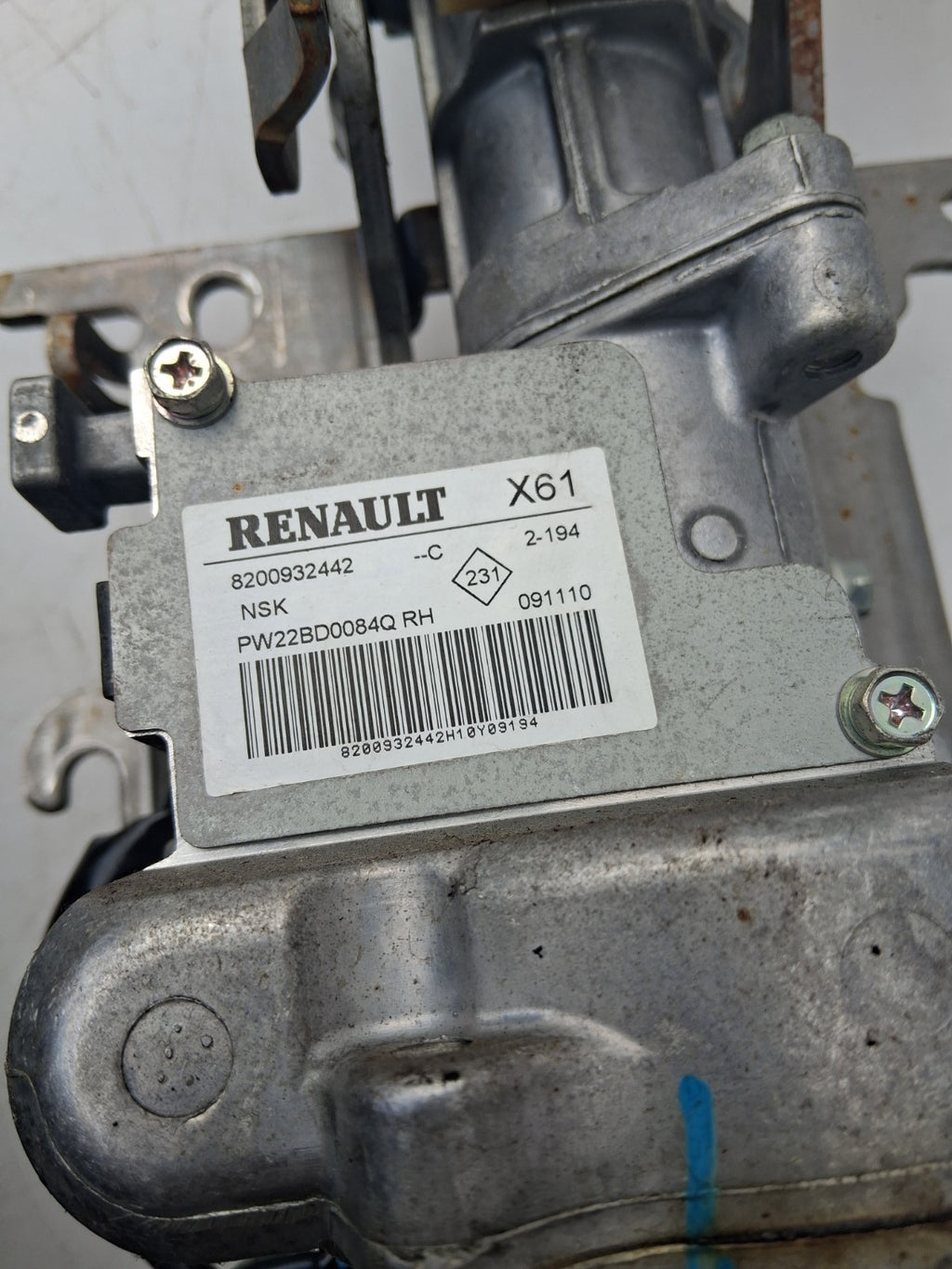 2016 RENAULT KANGOO MK2 STEERING COLUMN 8200932442