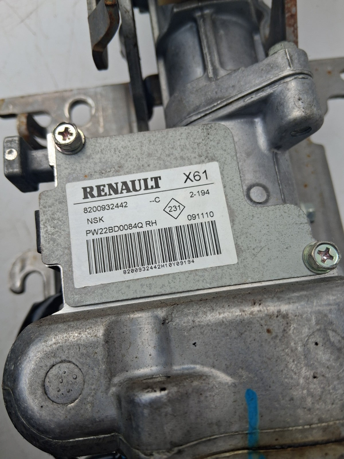 2016 RENAULT KANGOO MK2 STEERING COLUMN 8200932442