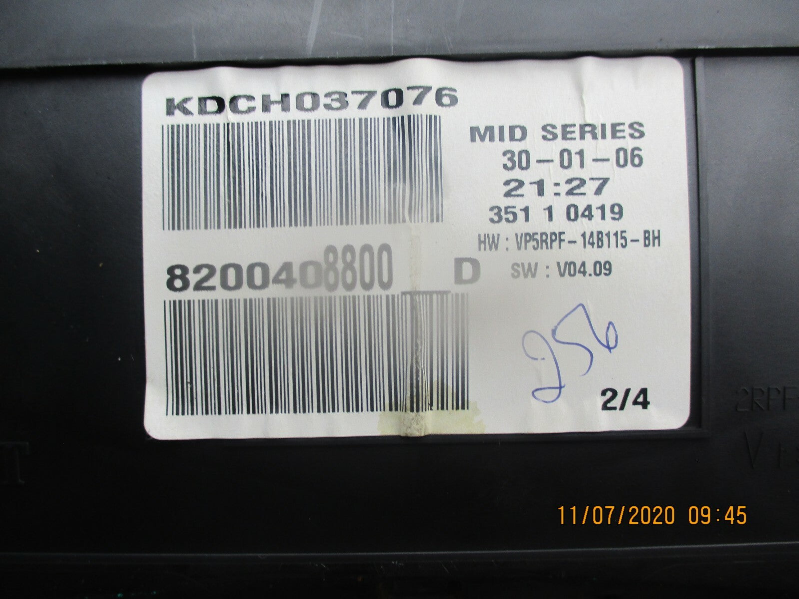 RENAULT  MEGANE MK2 2006 1.9  DIESEL INSTRUMENT CLUSTER SPEEDOMETER 8200408800D