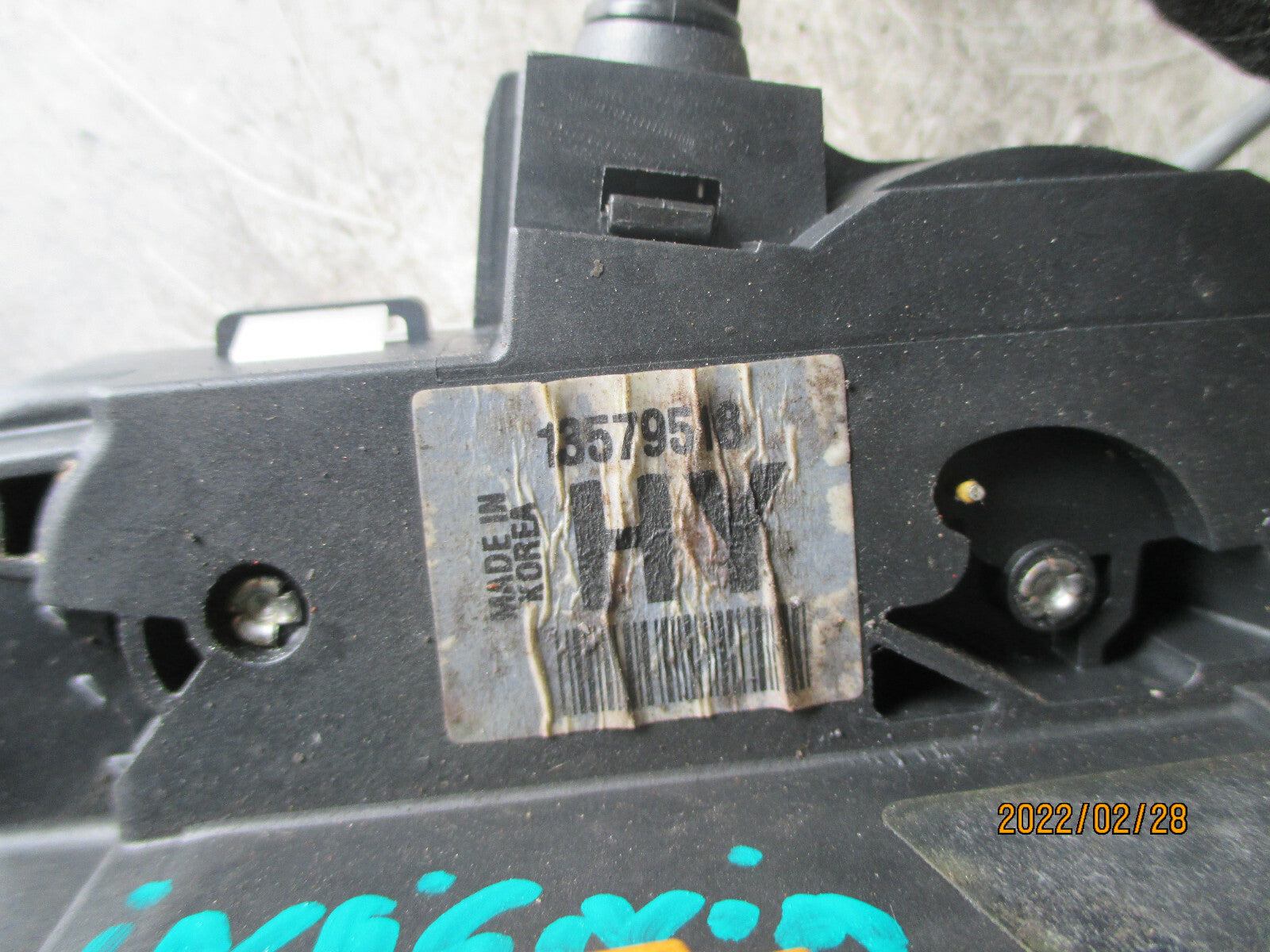 VAUXHALL INSIGNIA 2015 NSF PASSENGER SIDE FRONT DOOR LOCK MECHANISM