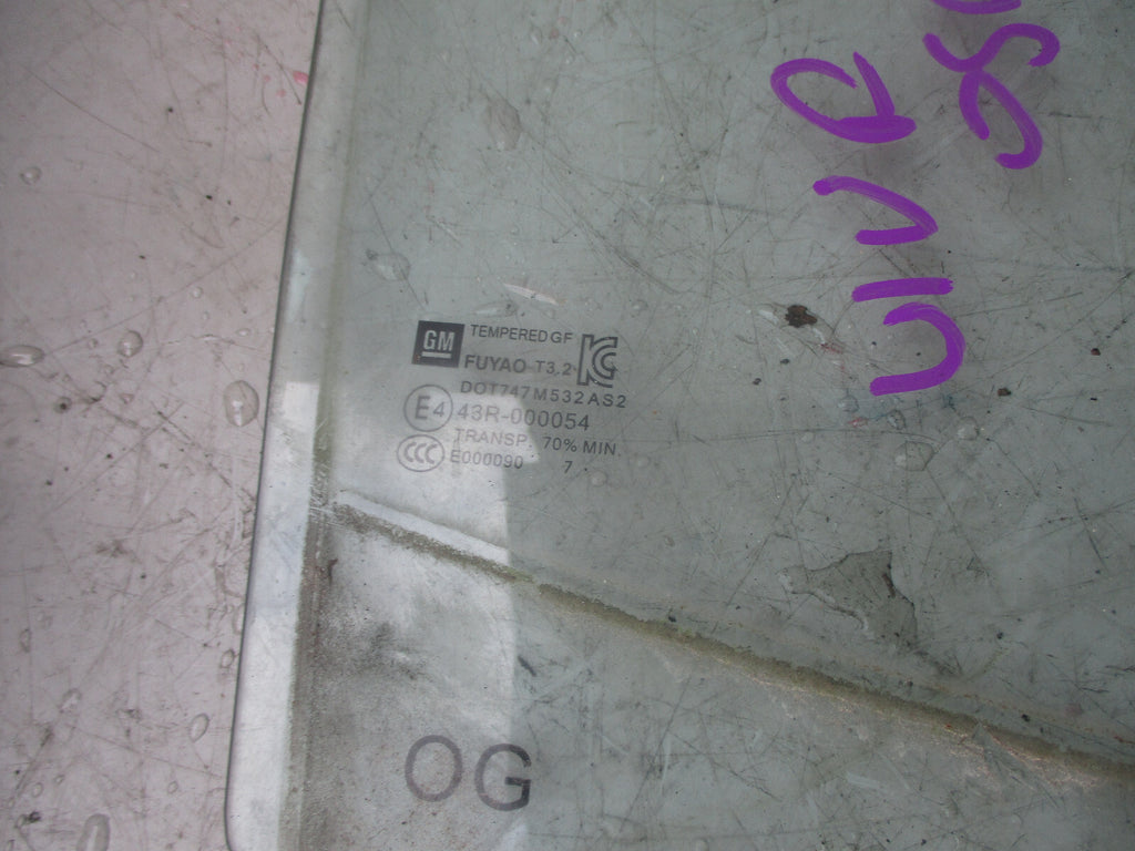 VAUXHALL VIVA 2016 OSR DRIVER SIDE REAR WINDOW GLASS