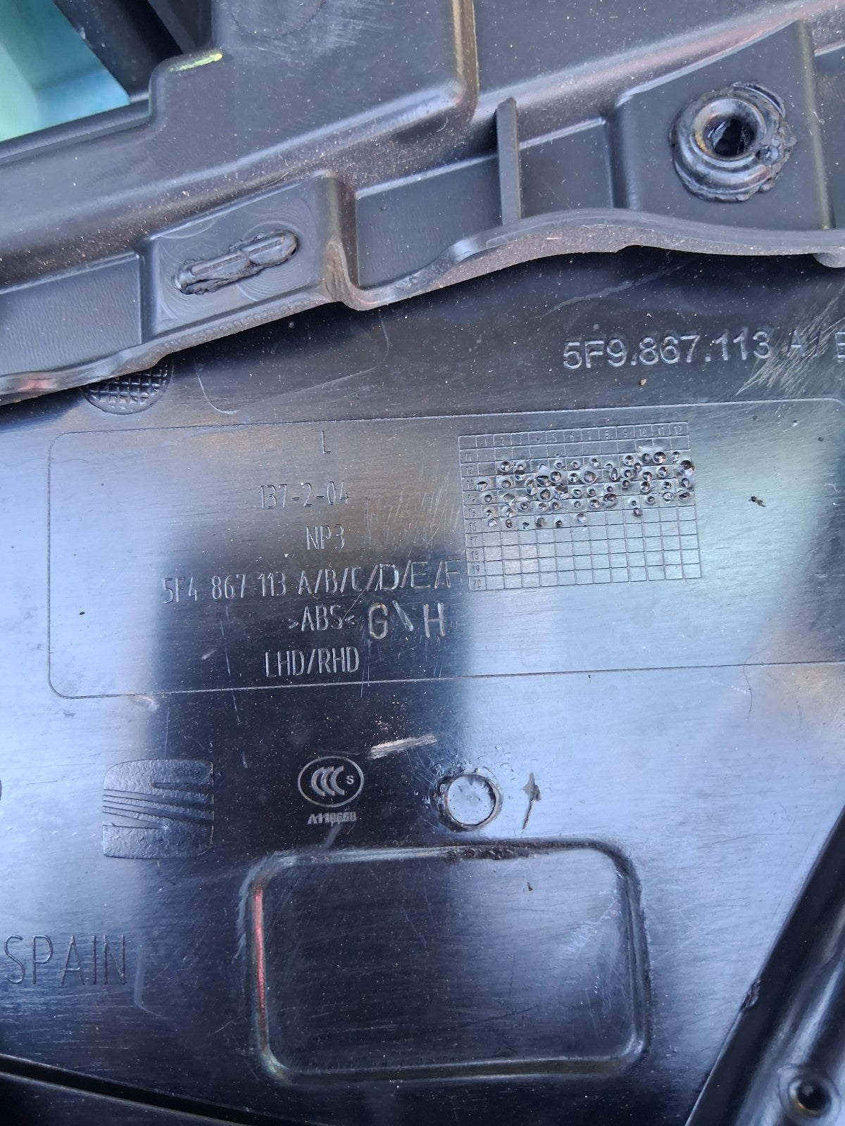 SEAT LEON MK3 NSF NEAR LEFT FRONT PASSENGER DOOR CARD 5f4867211c