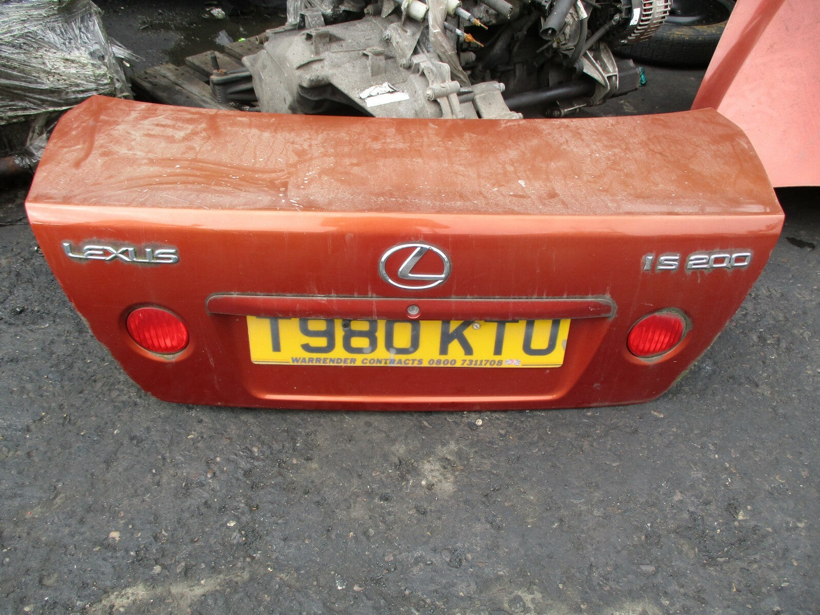 LEXUS IS 200 MK1 REAR BOOTLID TAILGATE COMPLETE BOOT ORANGE