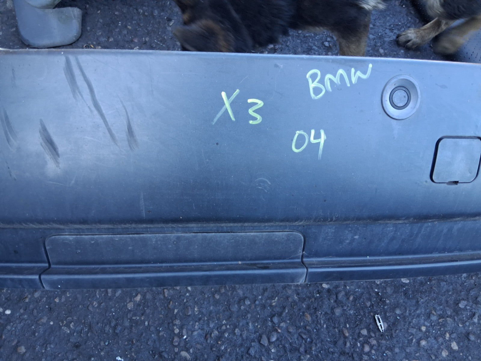 2004 BMW X3 E83 COMPLETE REAR BUMPER WITH PDC SENSORS BLACK