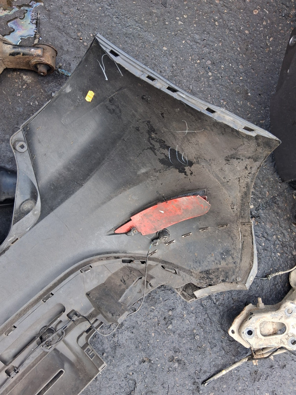 2014 FORD FIESTA MK7 COMPLETE REAR BUMPER WITH PDC SENSORS BLACK