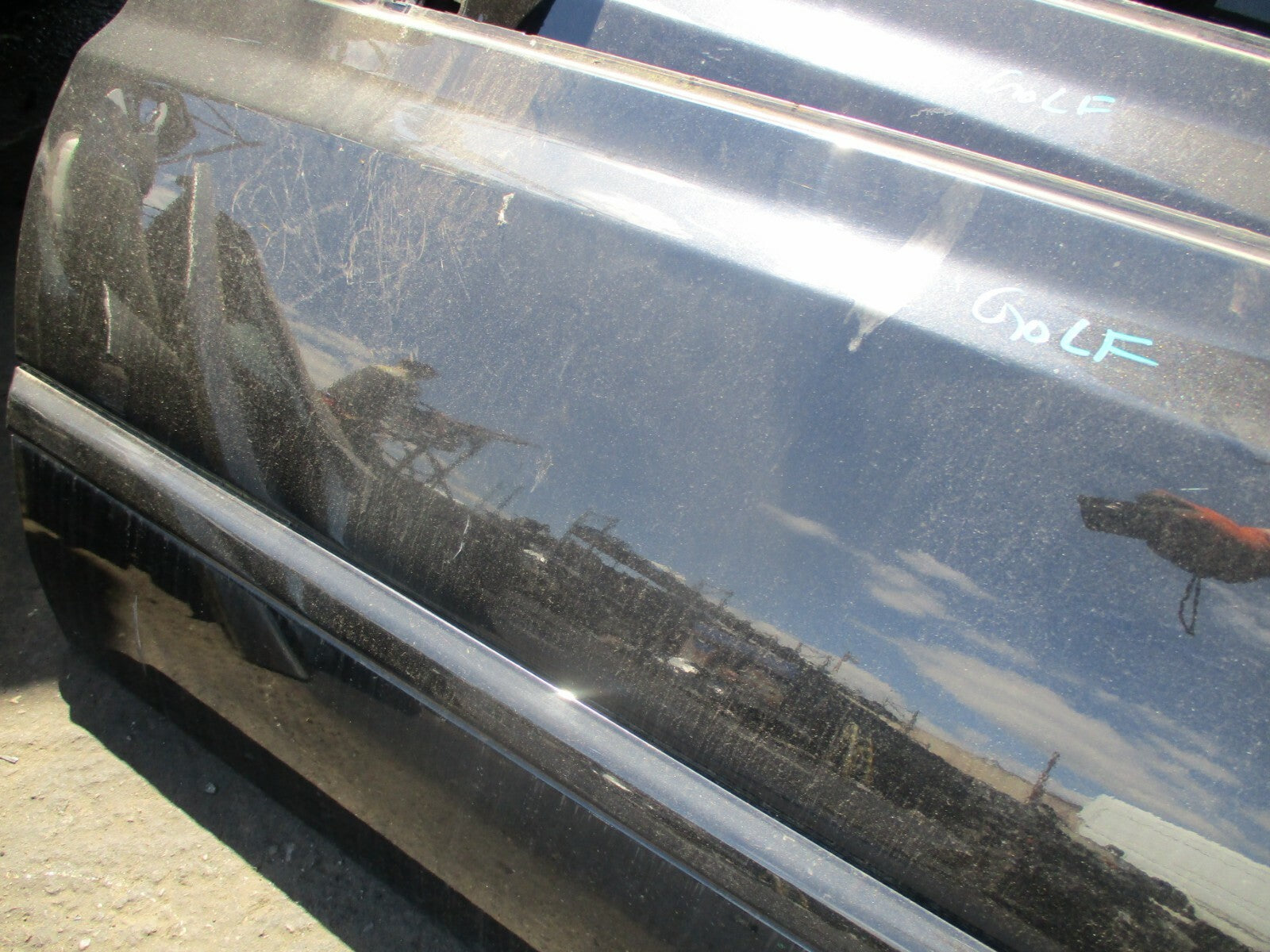 VW VOLKSWAGEN GOLF CABRIO 1998 BARE NS PASSENGER SIDE DOOR SHELL FRAME BLACK