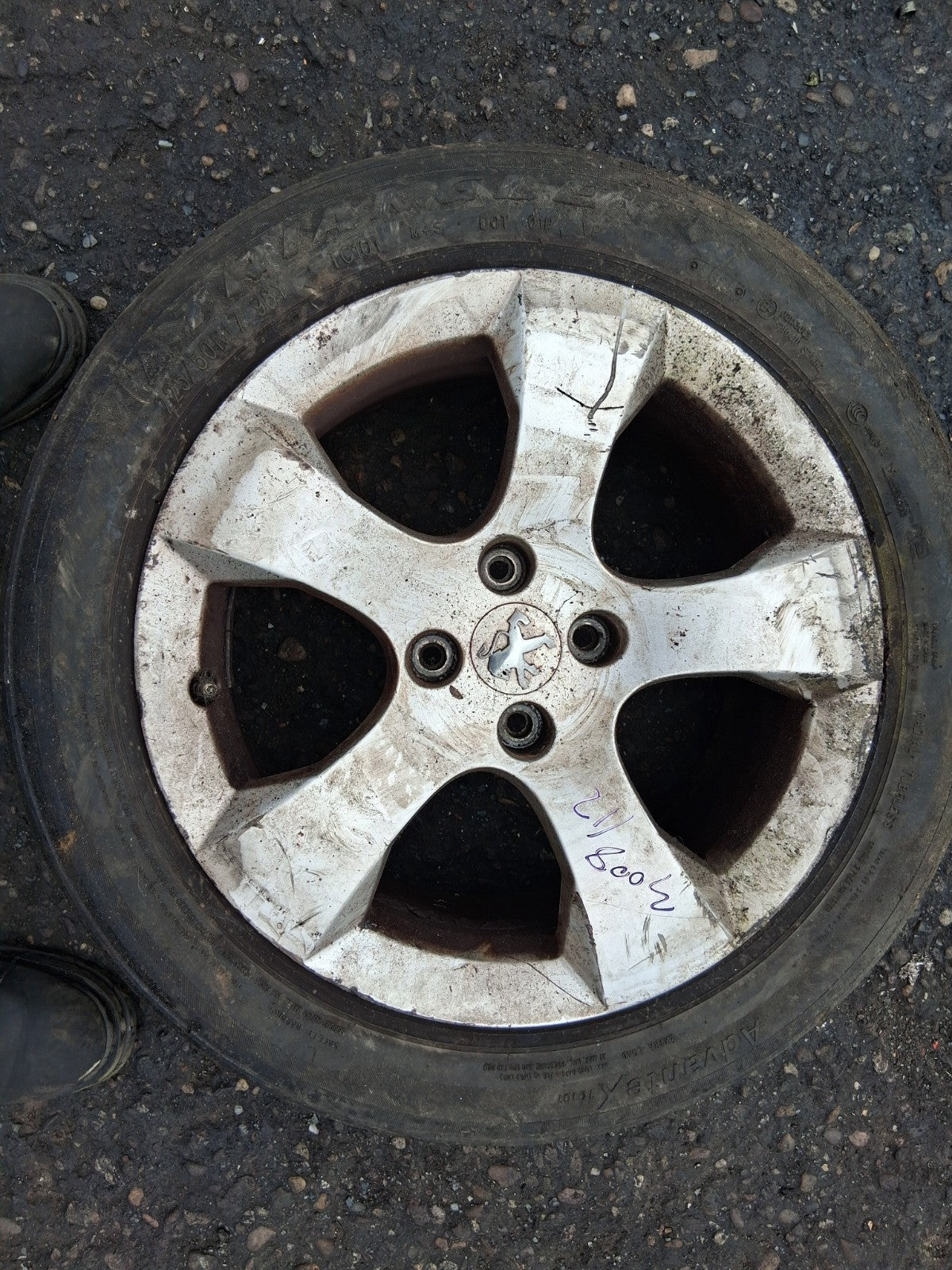 2012 PEUGEOT 3008 MK1 17 INCH ALLOY WHEEL WITH TYRE 225/50R17