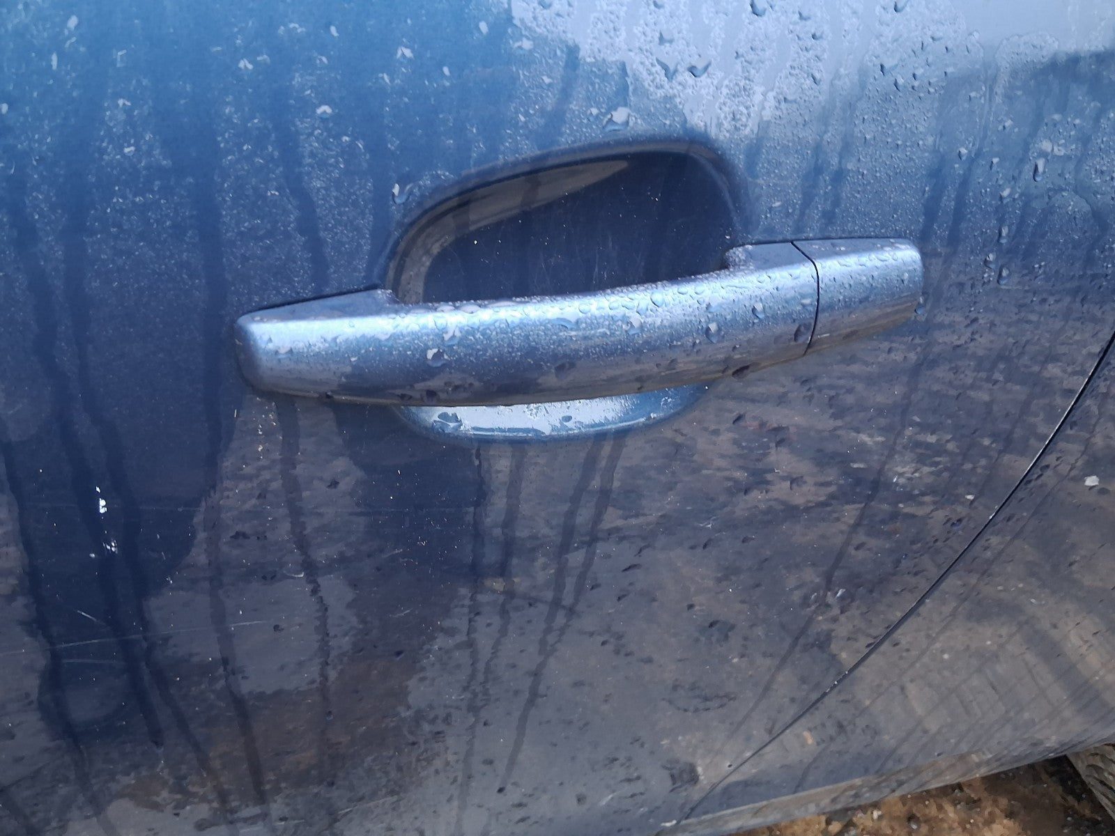 2017 VAUXHALL CORSA E NSF PASSENGER SIDE FRONT LEFT EXTERIOR DOOR HANDLE BLUE