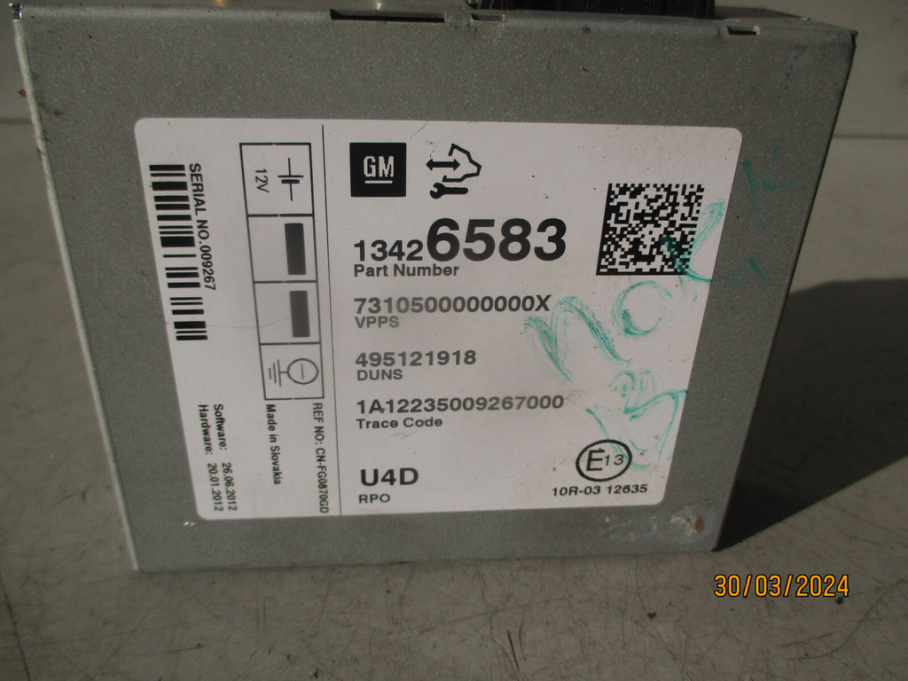 2013 VAUXHALL MOKKA J13 MK1 AUDIO MULTIMEDIA CONTROL MODULE UNIT  13426583