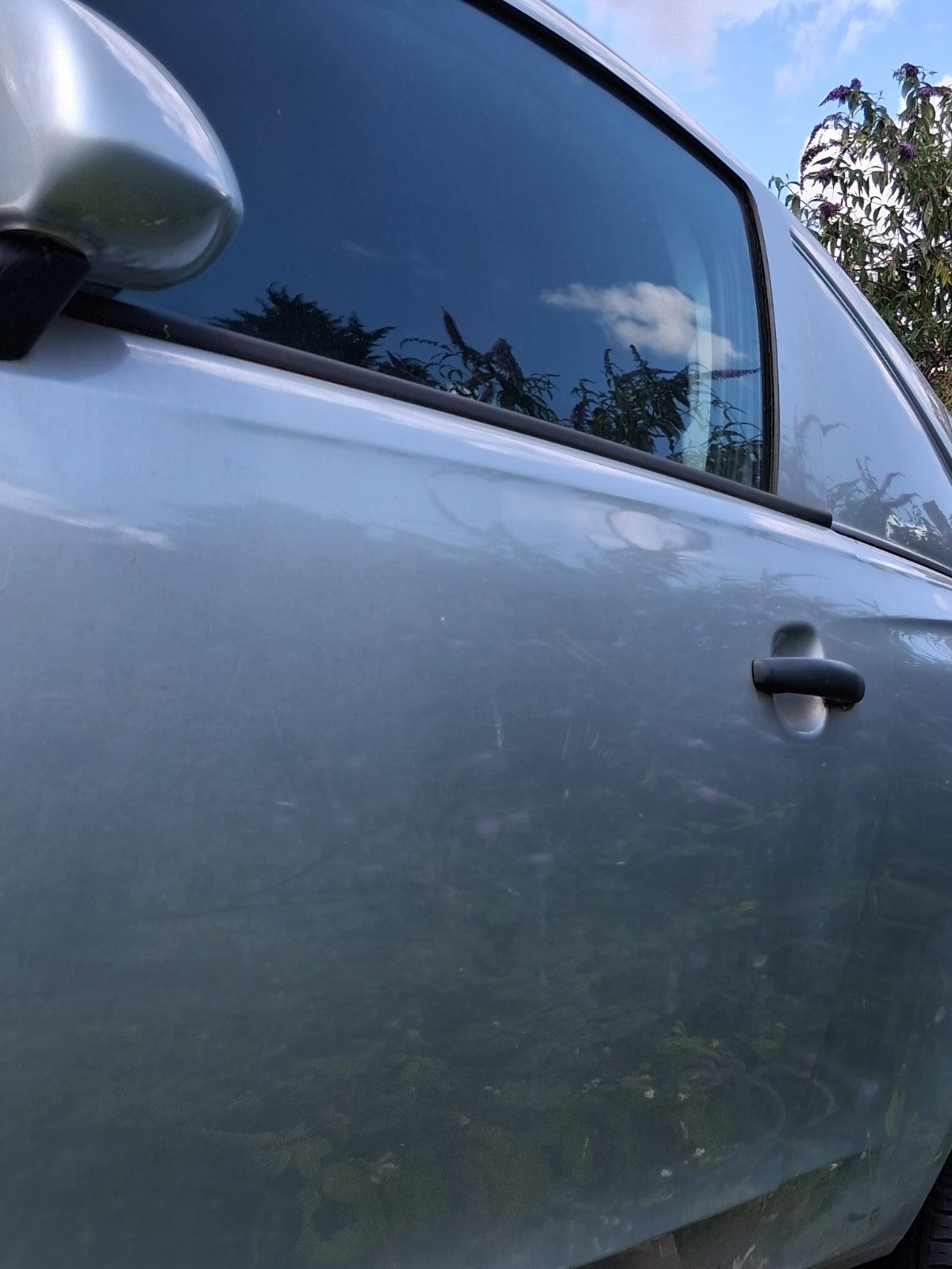 2017 VAUXHALL CORSA E 3 DOOR NS PASSENGER SIDE BARE DOOR SILVER METALLIC 176