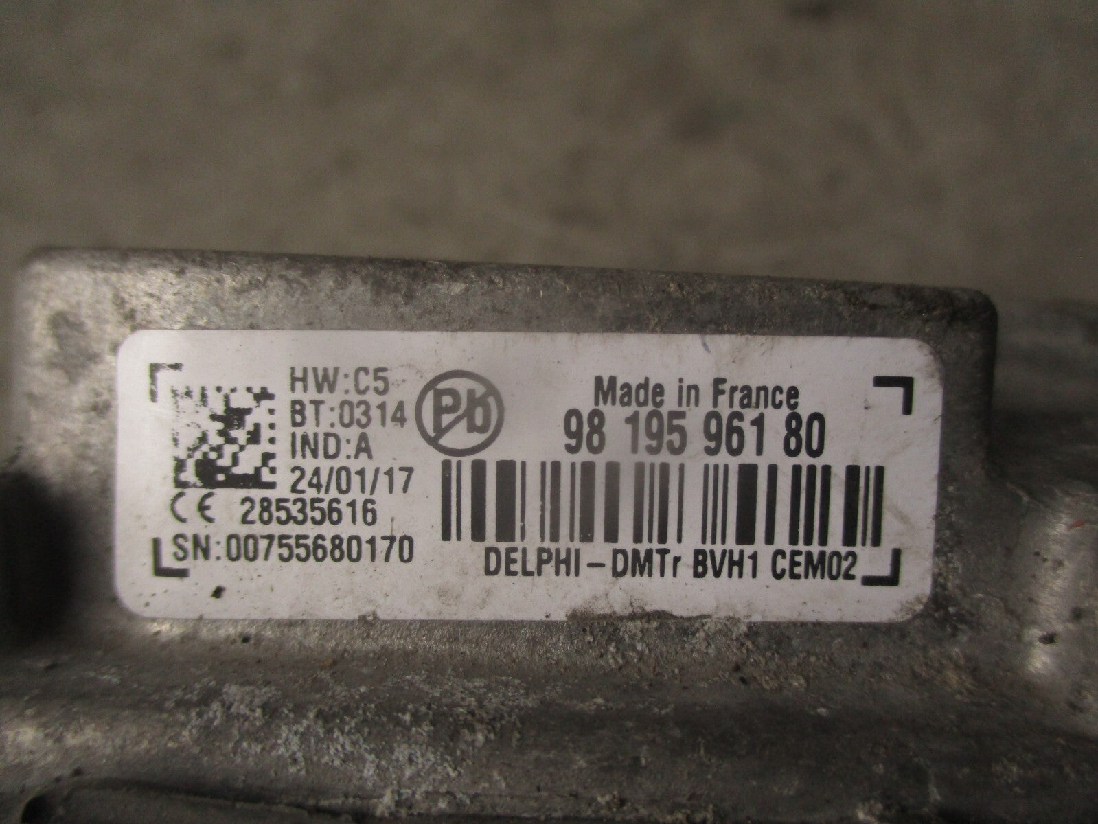2011 CITROEN DS3 1.2 DIESEL ECU ENGINE CONTROL UNIT 9819596180