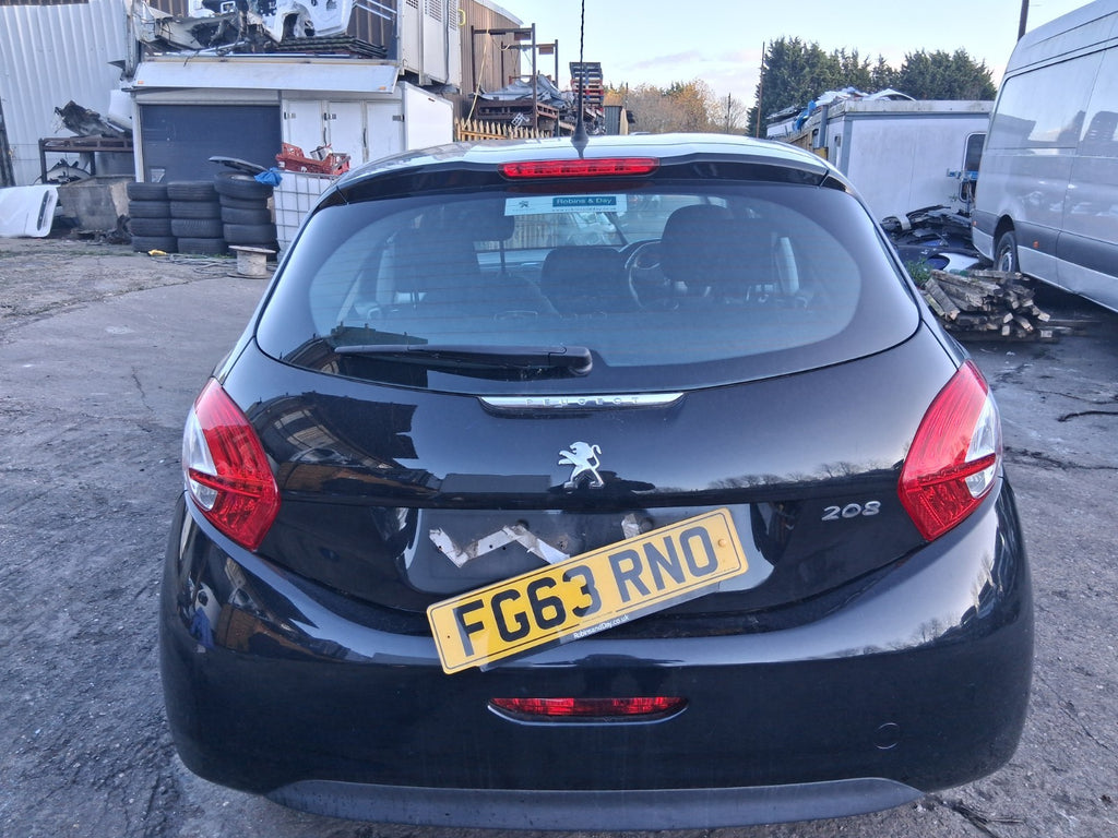 2014 PEUGEOT 208 COMPLETE REAR BOOTLID TAILGATE PEARL BLACK KTV