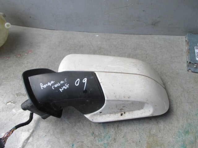 2009 RANGEROVER SPORT l320 NSF PASSENGER ELECTRIC WING MIRROR WHITE 909