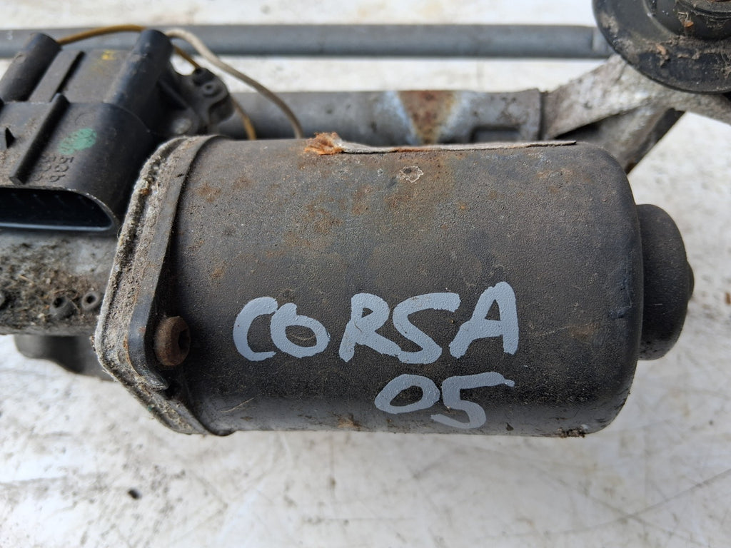 2005 VAUXHALL CORSA C FRONT WINDSCREEN WIPER MOTOR & LINKAGE 23002750