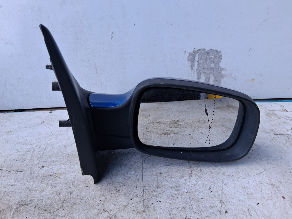 2008 RENAULT CLIO MK3 OSF DRIVER SIDE FRONT ELECTRIC WING MIRROR BLUE