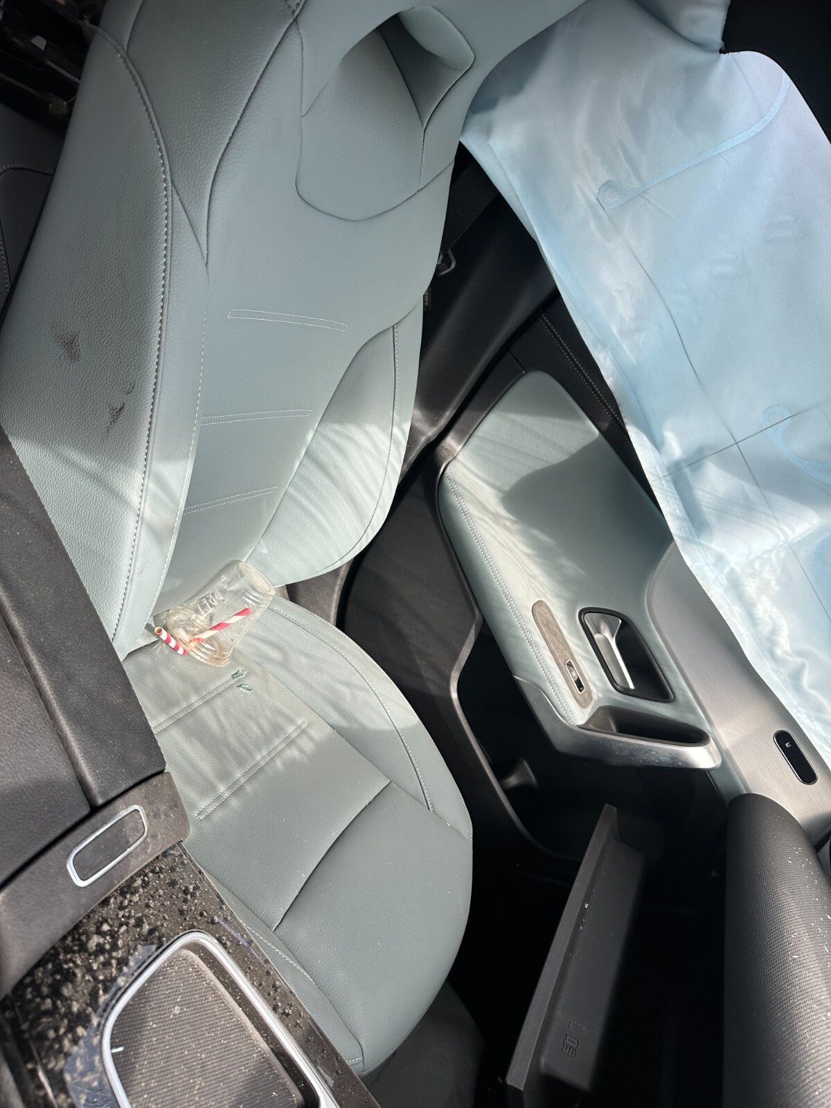 2023 MERCEDES CLA C118 NSF PASSENGER SIDE FRONT SEAT LEATHER LIGHT BLUE GREEN