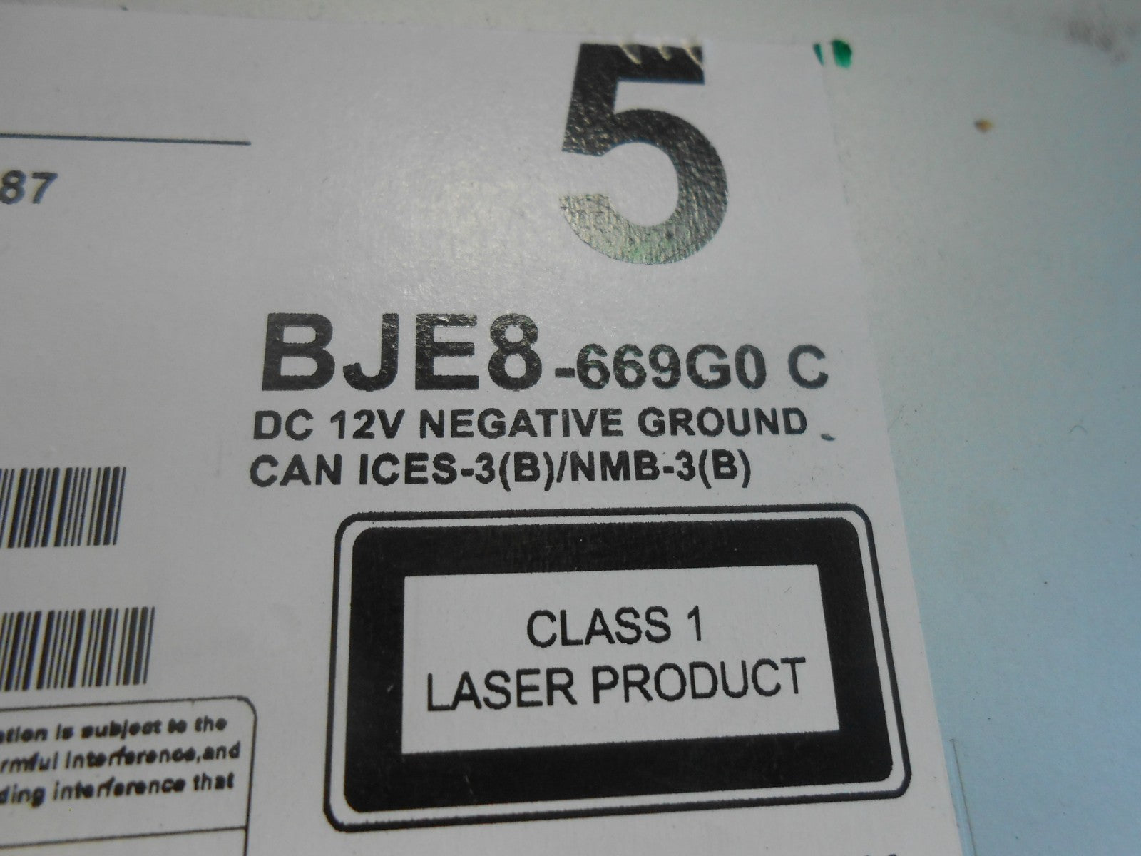 MAZDA 3 BM (MK3) 2013 - 2016 SAT NAV CD UNIT MODULE NO DISC BJE8 669G0 C