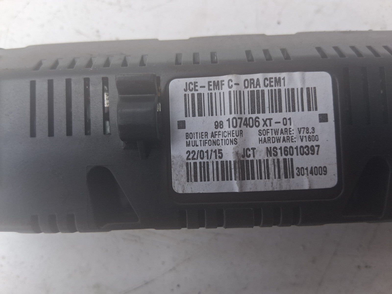2010 CITROEN C3 DISPLAY SCREEN 98107406XT