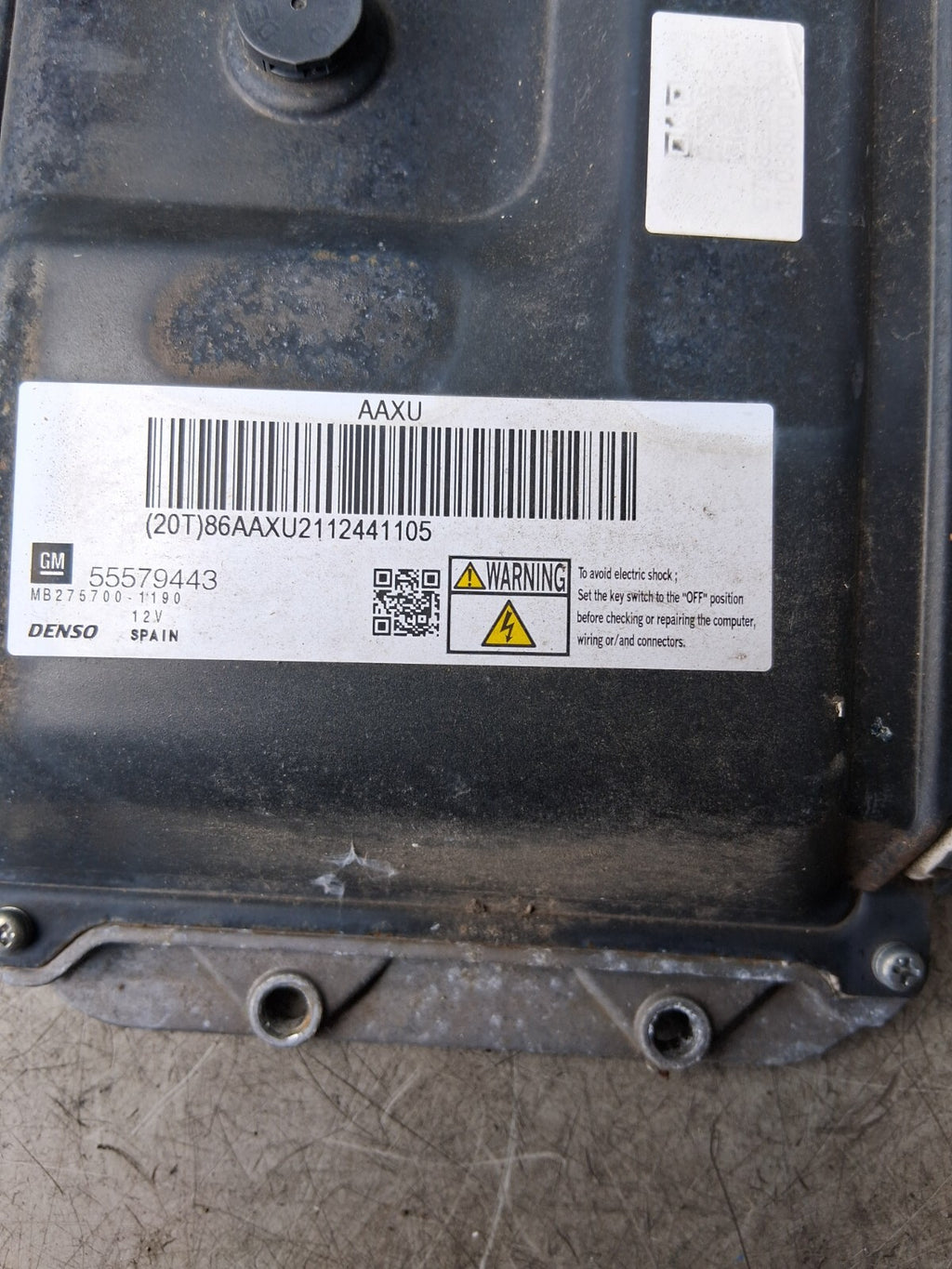 2012 VAUXHALL ASTRA J ECU ENGINE CONTROL UNIT MODULE 55579443