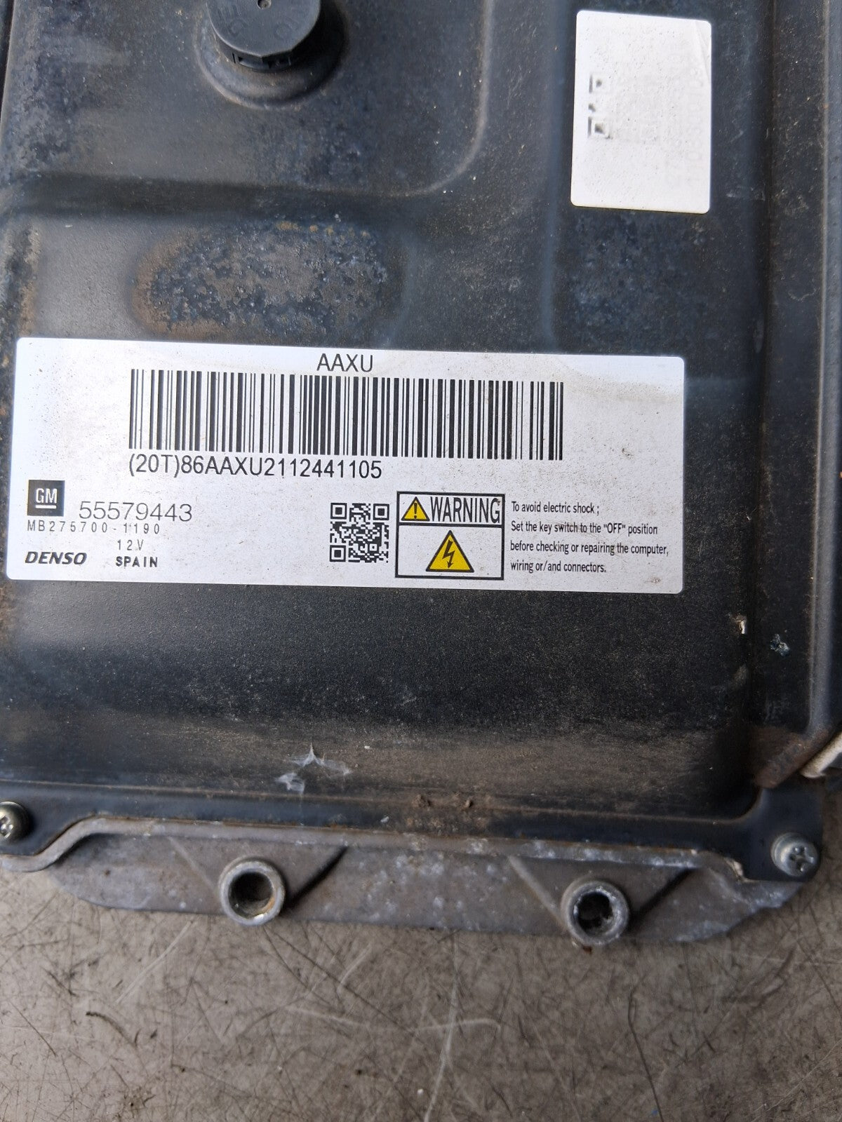 2012 VAUXHALL ASTRA J ECU ENGINE CONTROL UNIT MODULE 55579443
