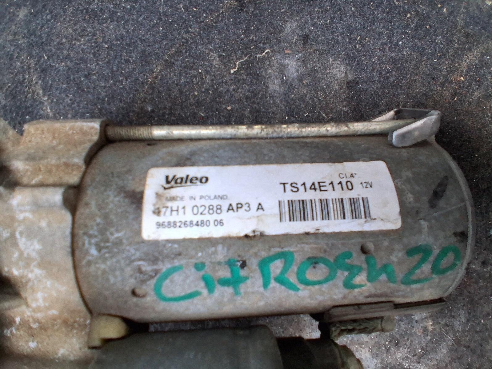 CITROEN C4 MK3 2020 1.2 PETROL STARTER MOTOR 9688268480
