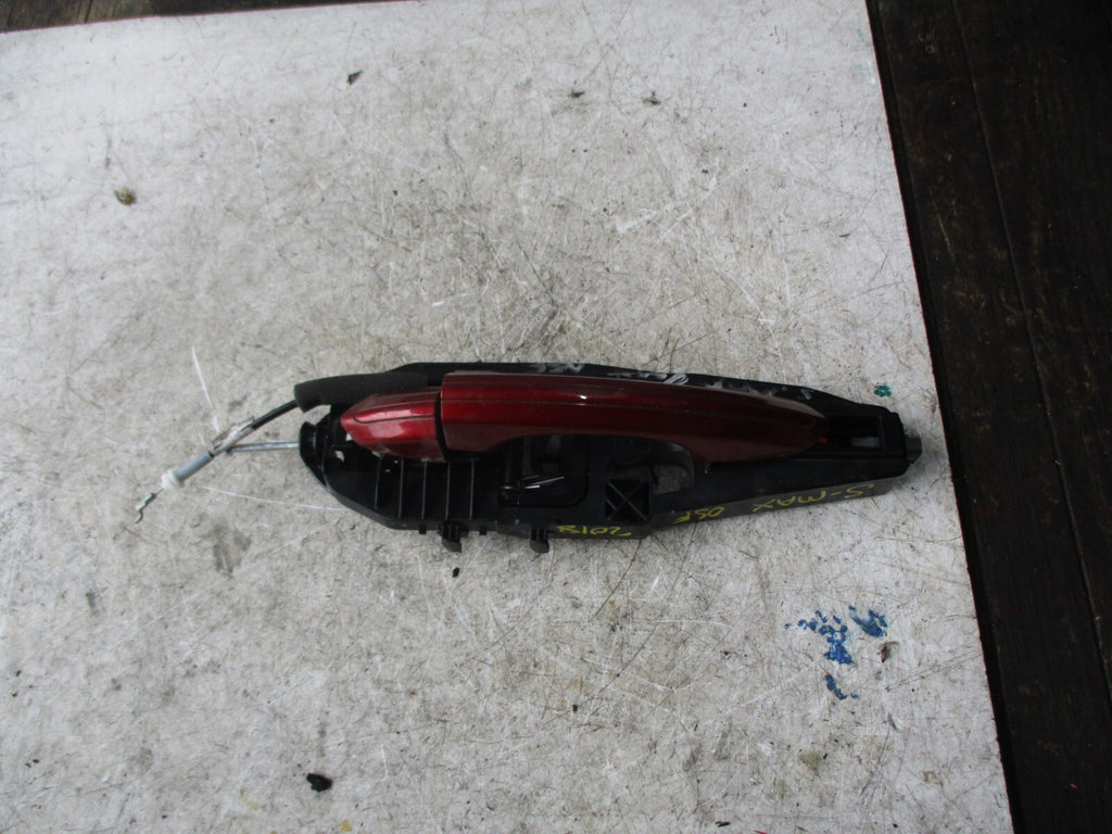 FORD S-MAX 2018 OSF DRIVER SIDE EXTERNAL DOOR HANDLE  IN  DARK RED