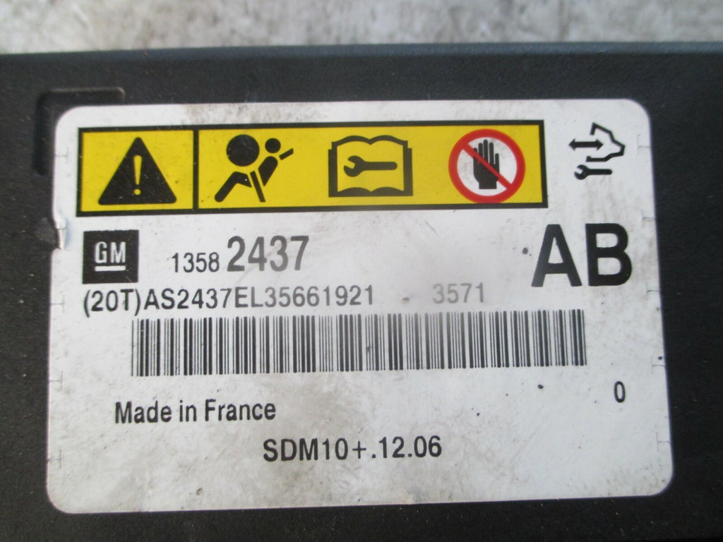 VAUXHALL ASTRA J 2013 AIR BAG MODULE 13582437