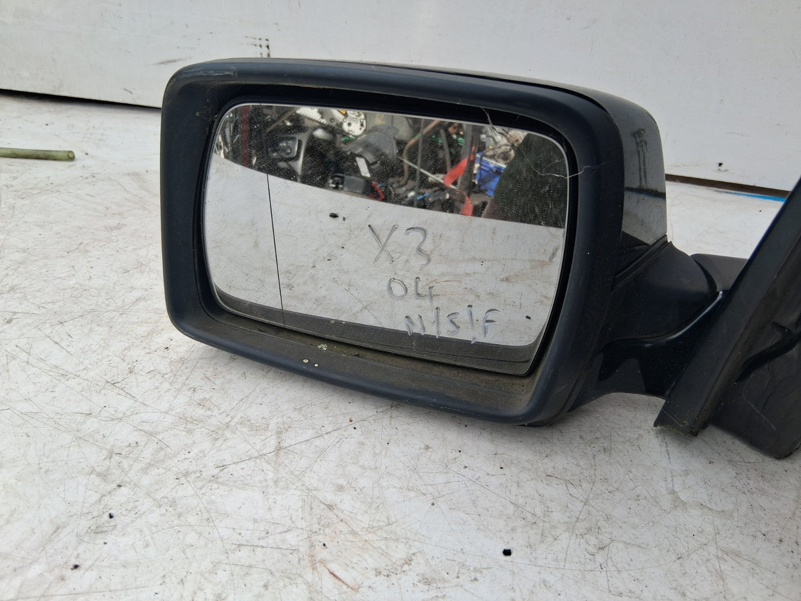 2004 BMW X3 E83 NSF PASSENGER SIDE FRONT ELECTRIC WING MIRROR BLACK