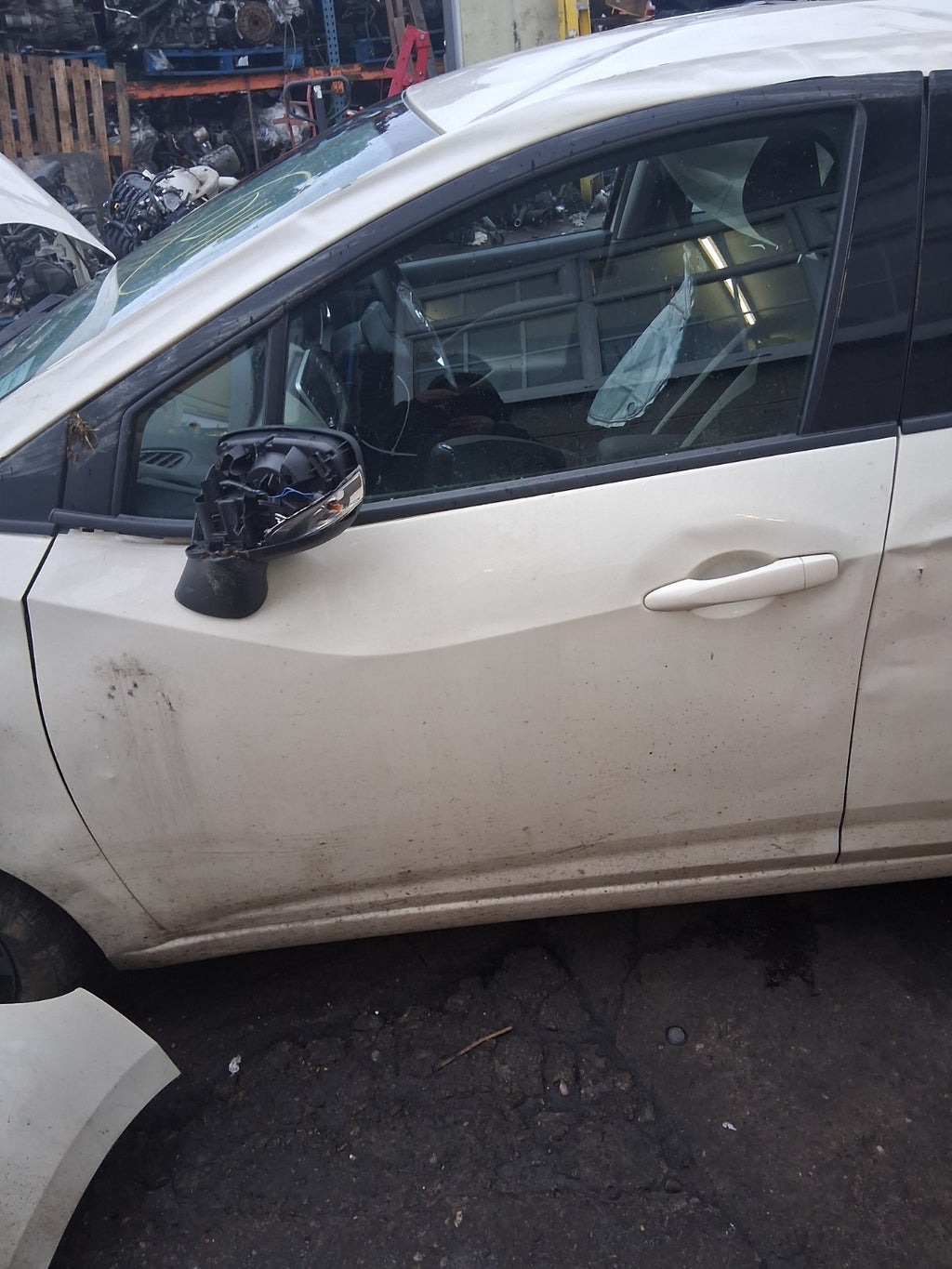 2018 NISSAN MICRA K14 NSF PASSENGER SIDE FRONT LEFT BARE DOOR IVORY D16