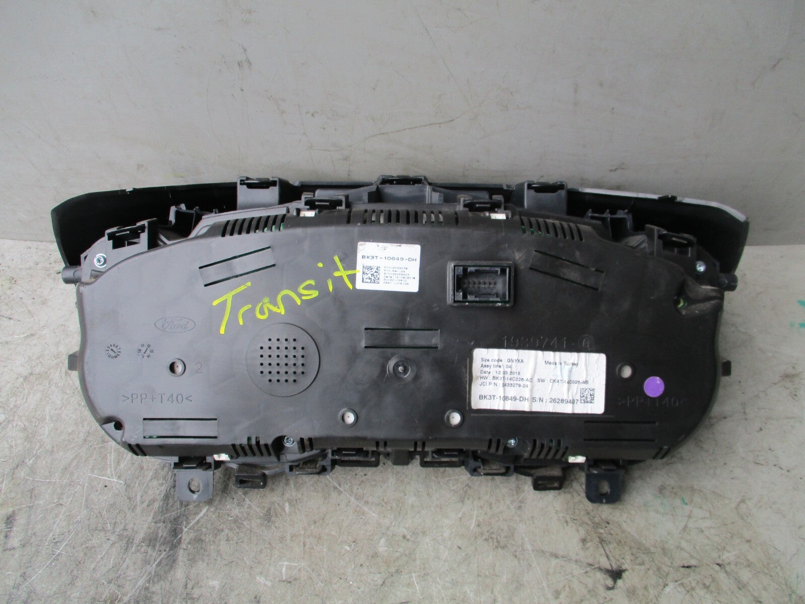 FORD TRANSIT CUSTOM 2015 2.2 DIESEL MANUAL SPEEDO INSTRUMENT CLUSTER BK3T10849DH