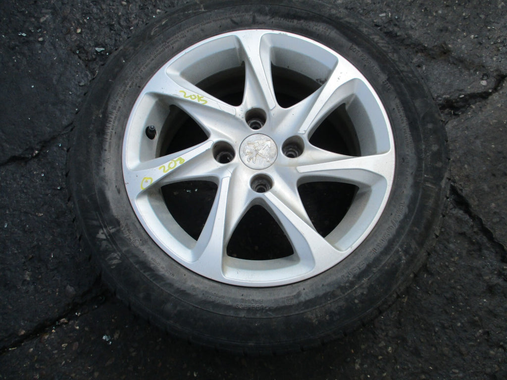 2015 PEUGEOT 208 15 INCH ALLOY WHEEL WITH TYRE 185/65R15