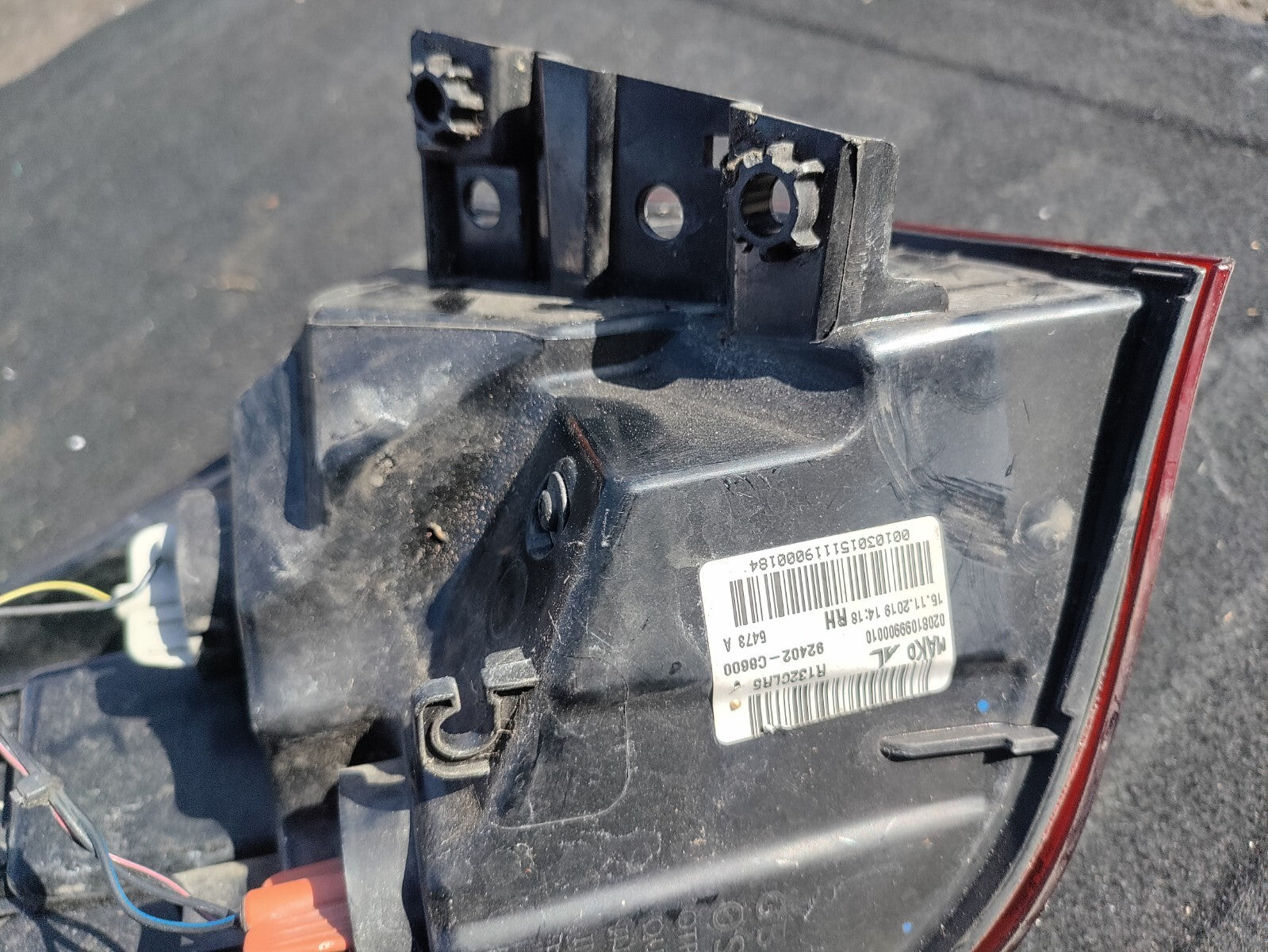 2019 HYUNDAI I20 MK2 FACELIFT OSR DRIVER SIDE REAR BACK RIGHT OUTER TAIL LIGHT