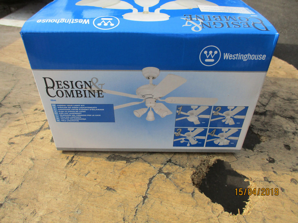 LIGHT ADD ON FOR WESTINGHOUSE DESIGN & COMBINE CEILING FAN IN WHITE NO FAN