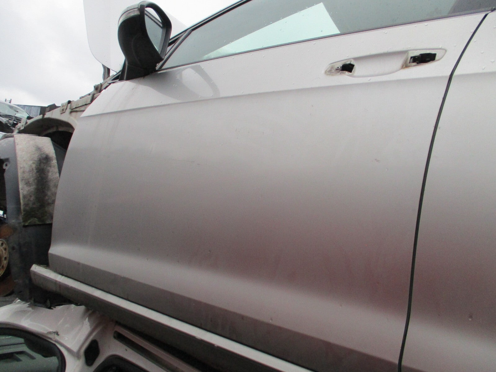 2013 VOLKSWAGEN GOLF MK7 NSF PASSENGER FRONT LEFT BARE DOOR SILVER LB7W