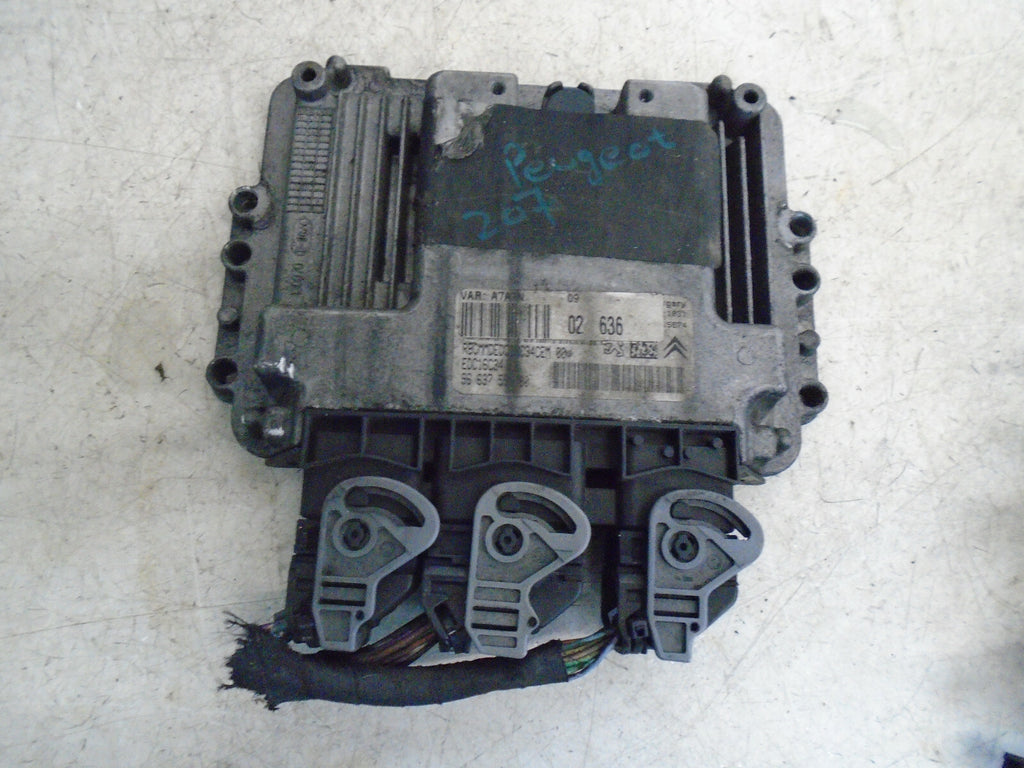 PEUGEOT 207 2007 1.6 DIESEL ECU ENGINE CONTROL MODULE UNIT 9663755480