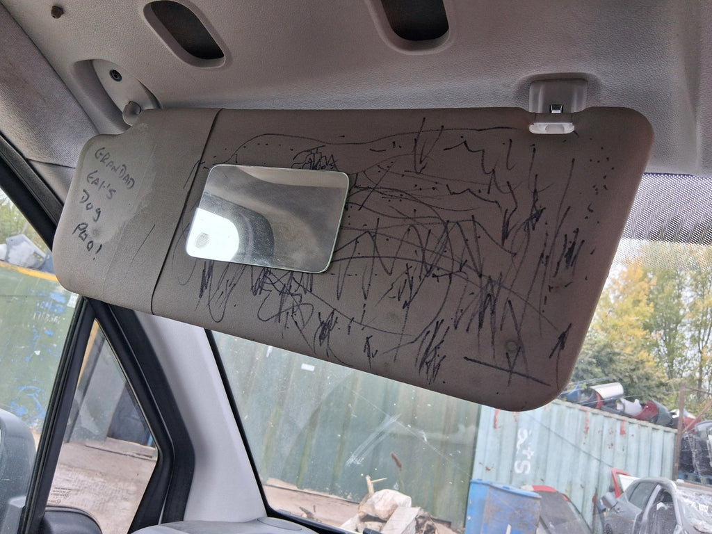 2017 PEUGEOT PARTNER MK2 NSF PASSENGER SIDE FRONT LEFT SUN VISOR SHADE