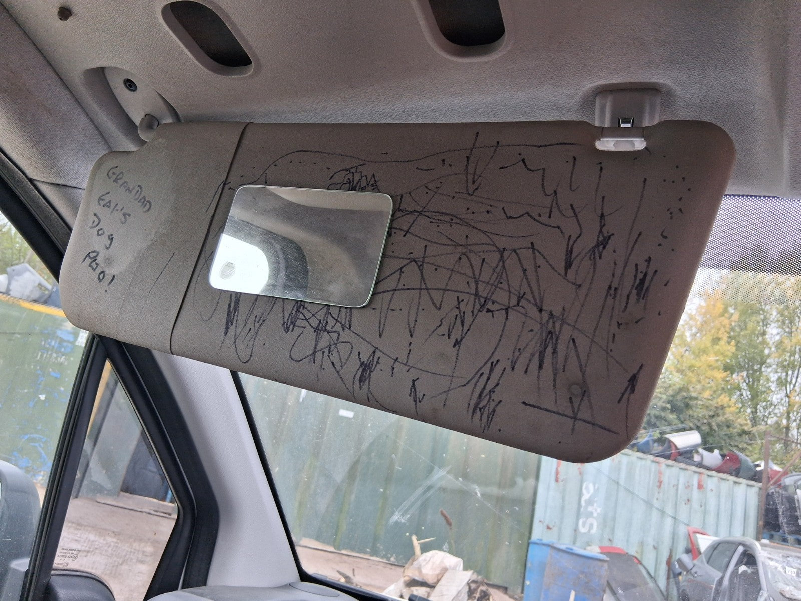 2017 PEUGEOT PARTNER MK2 NSF PASSENGER SIDE FRONT LEFT SUN VISOR SHADE