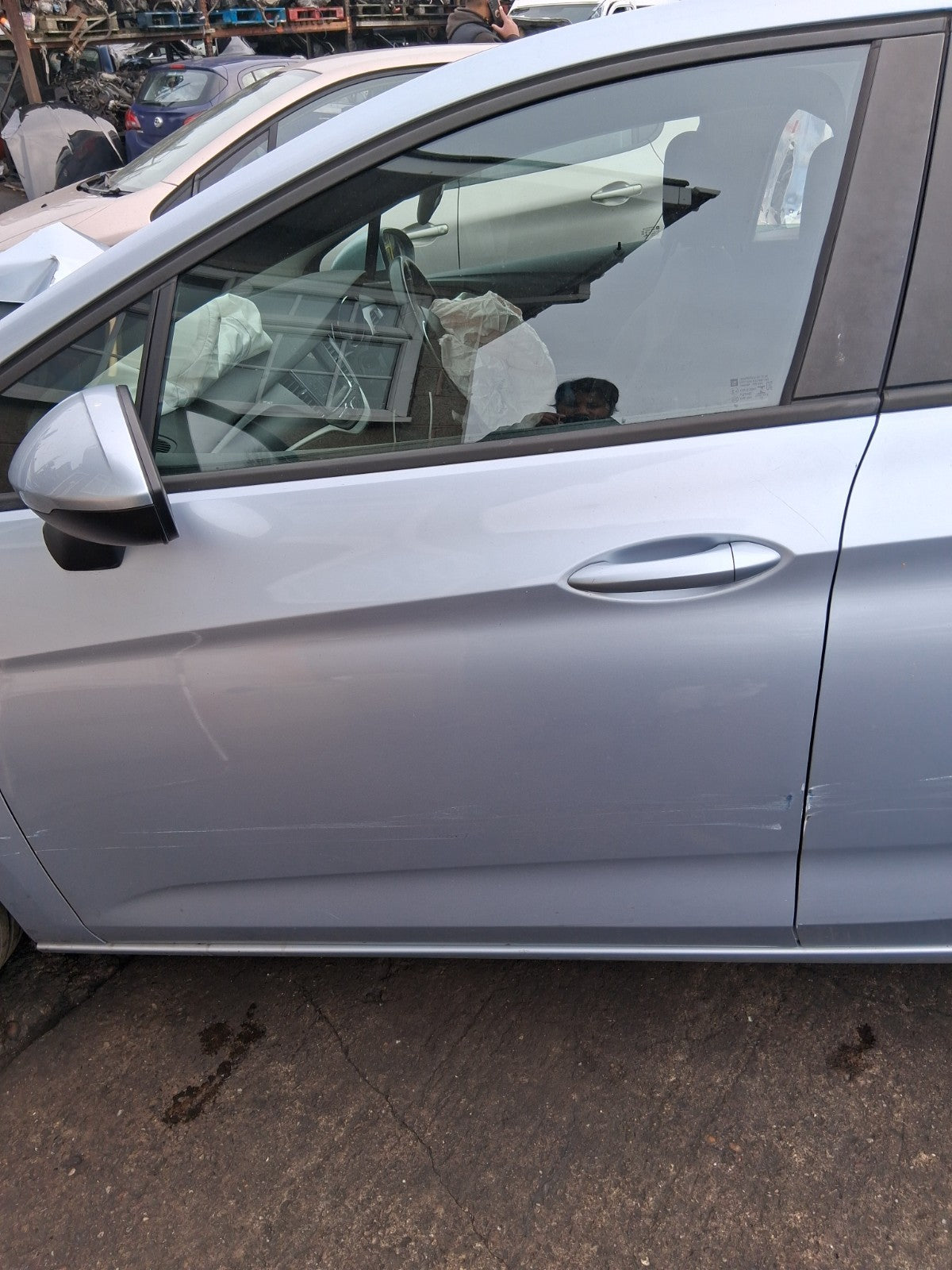 2019 VAUXHALL ASTRA K NSF PASSENGER SIDE FRONT BARE DOOR MAGNETIC SILVER Z189