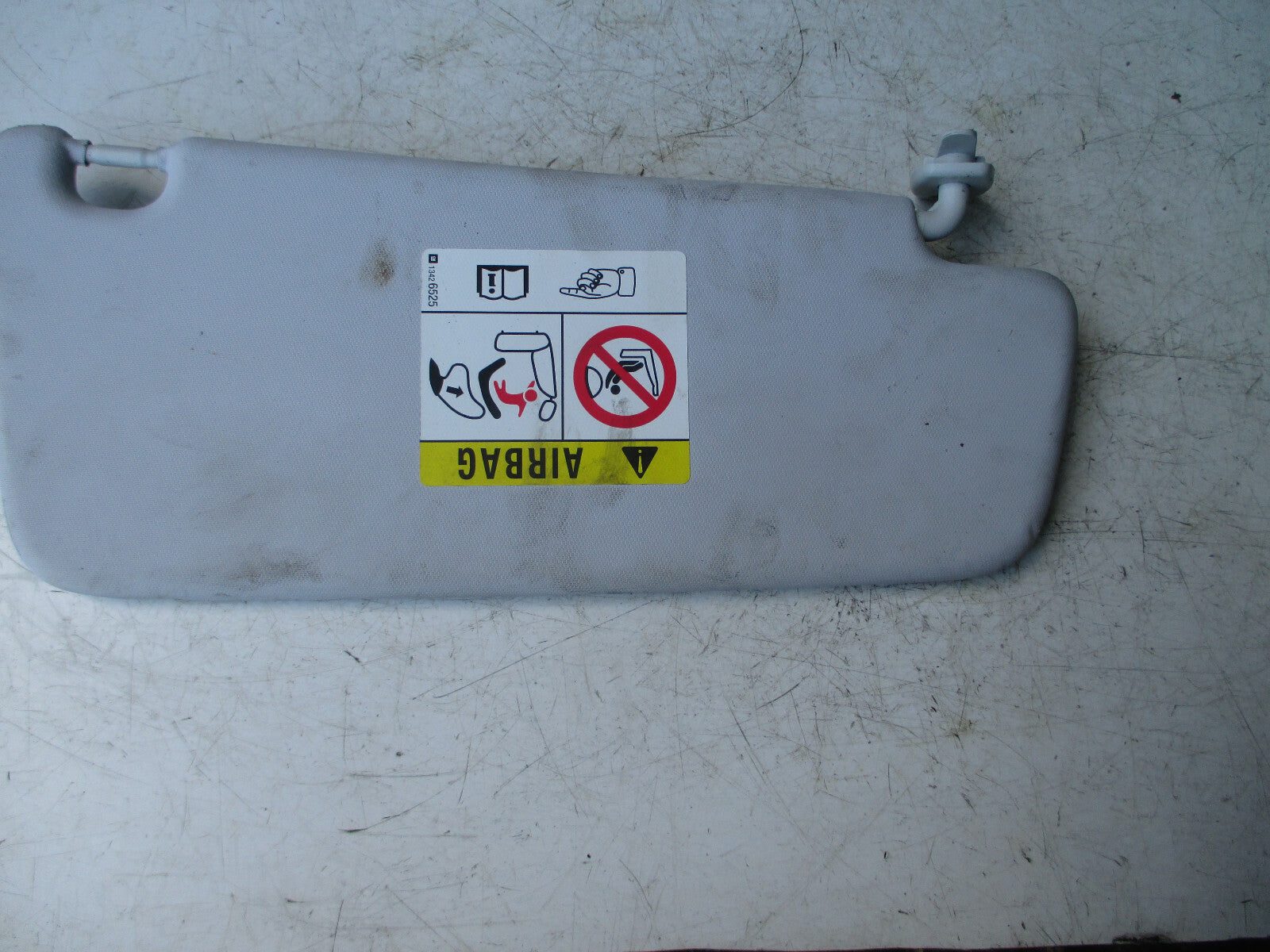 VAUXHALL CORSA E 2017 NSF PASSENGER SIDE FRONT SUN SHADE VISOR GREY 13426525