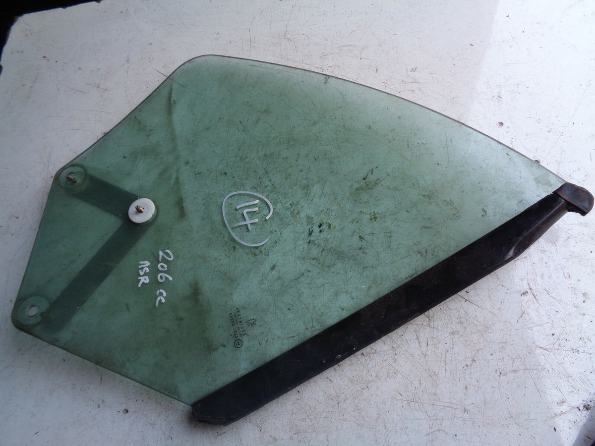 PEUGEOT 206 CC CONVERTIBLE DRIVER REAR WINDOW GLASS