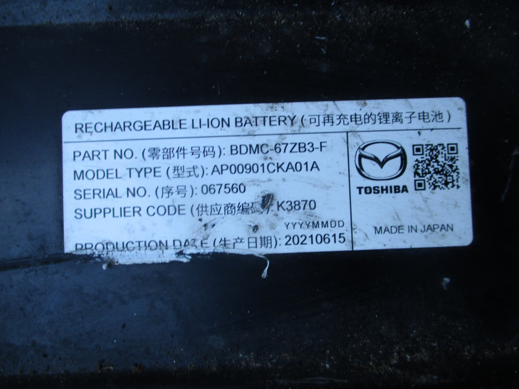 MAZDA 3 2021 2.0 MHEV HYBRID BATTERY BDMC67ZB3F SPARE OR REPAIR